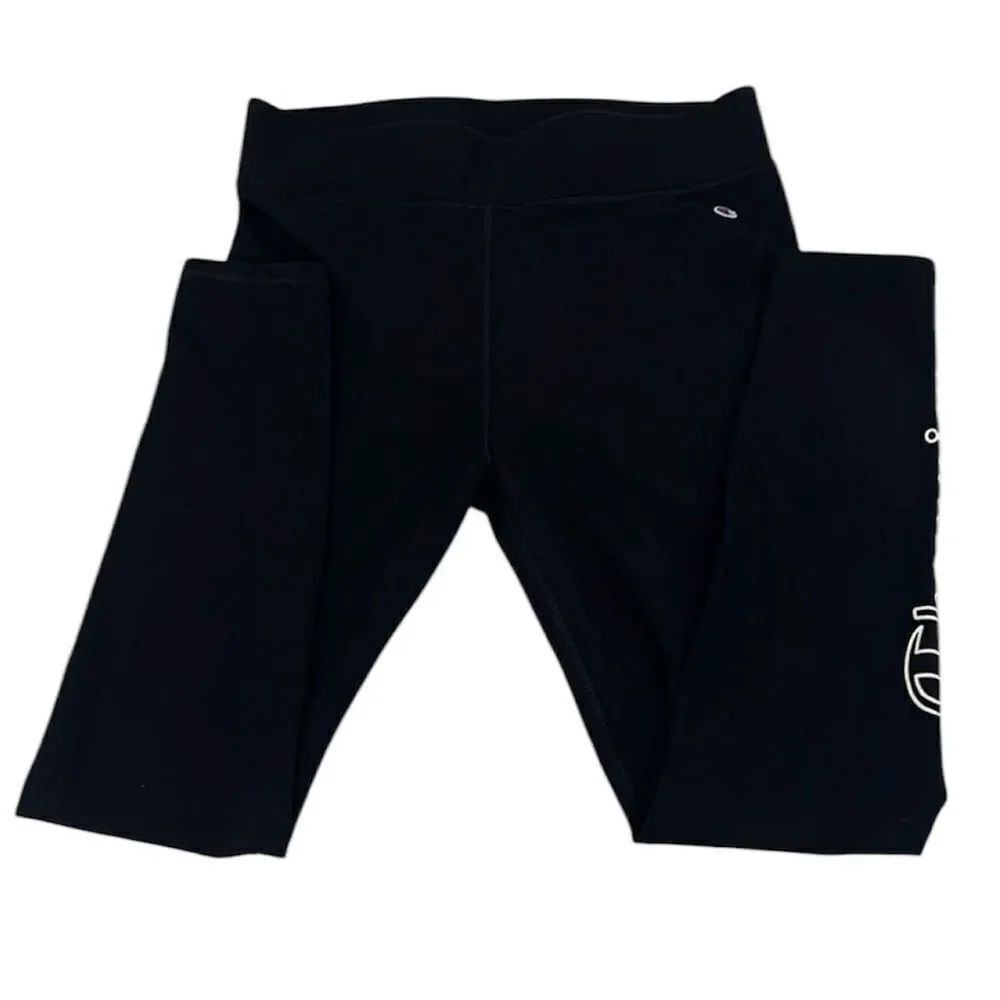 Champion size large black logo leggings EUC
